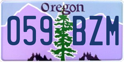 OR license plate 059BZM