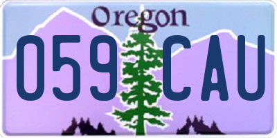 OR license plate 059CAU