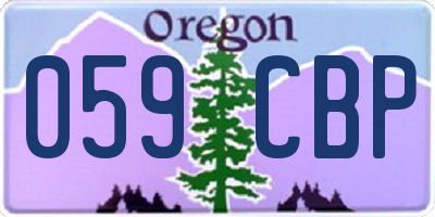 OR license plate 059CBP