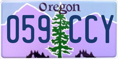 OR license plate 059CCY
