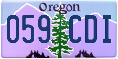 OR license plate 059CDI
