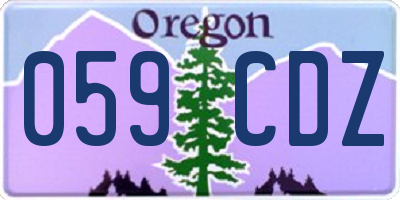 OR license plate 059CDZ