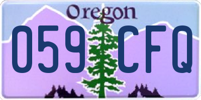 OR license plate 059CFQ