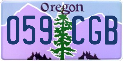OR license plate 059CGB