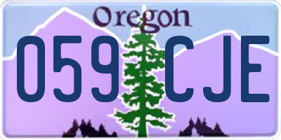 OR license plate 059CJE