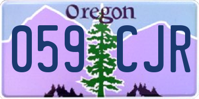 OR license plate 059CJR