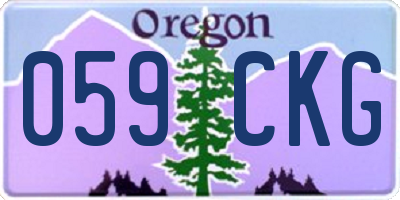OR license plate 059CKG