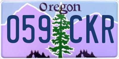 OR license plate 059CKR