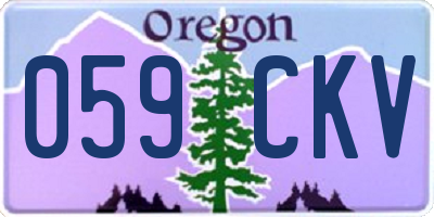 OR license plate 059CKV