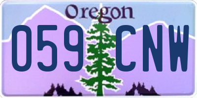 OR license plate 059CNW