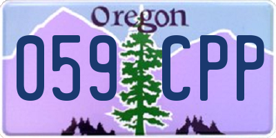 OR license plate 059CPP