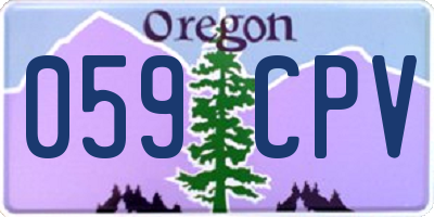 OR license plate 059CPV