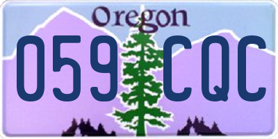 OR license plate 059CQC