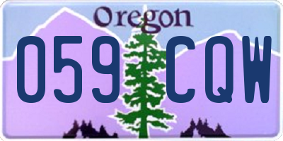 OR license plate 059CQW