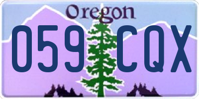 OR license plate 059CQX