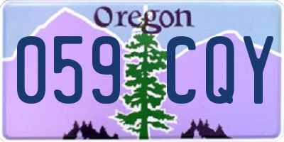 OR license plate 059CQY