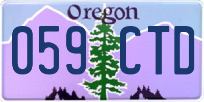 OR license plate 059CTD