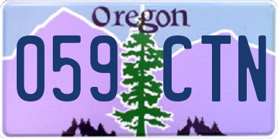 OR license plate 059CTN