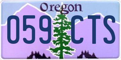 OR license plate 059CTS