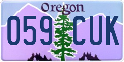 OR license plate 059CUK