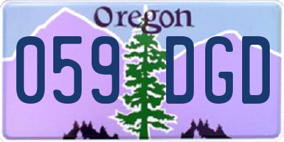 OR license plate 059DGD