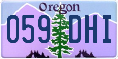 OR license plate 059DHI