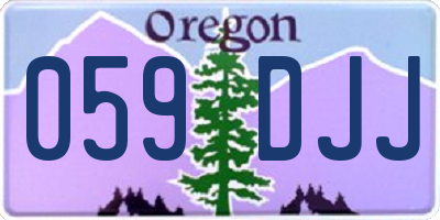 OR license plate 059DJJ