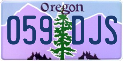 OR license plate 059DJS