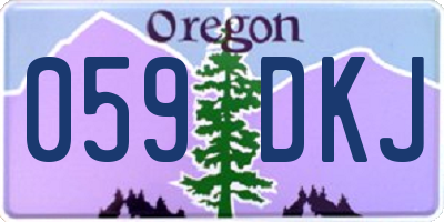 OR license plate 059DKJ