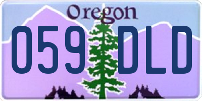 OR license plate 059DLD