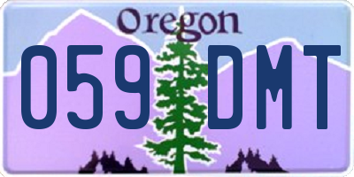 OR license plate 059DMT