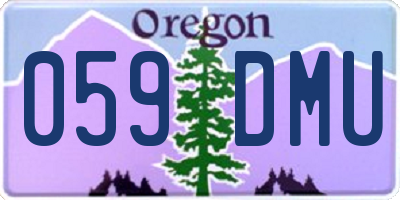 OR license plate 059DMU