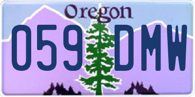 OR license plate 059DMW