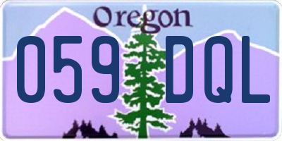 OR license plate 059DQL