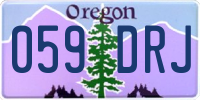 OR license plate 059DRJ