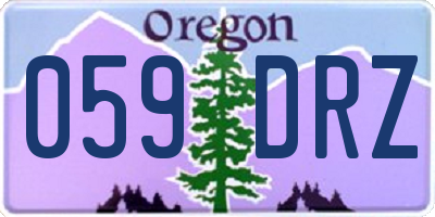 OR license plate 059DRZ