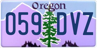 OR license plate 059DVZ