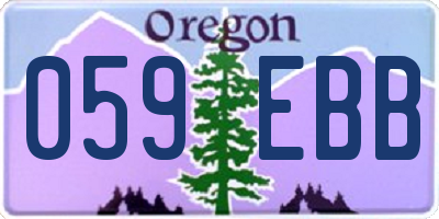 OR license plate 059EBB