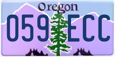 OR license plate 059ECC