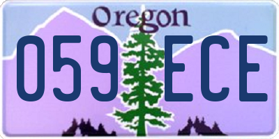 OR license plate 059ECE