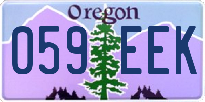 OR license plate 059EEK