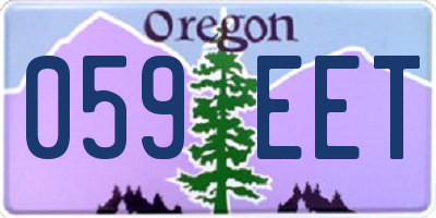 OR license plate 059EET