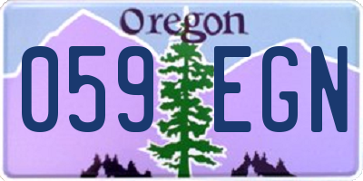OR license plate 059EGN