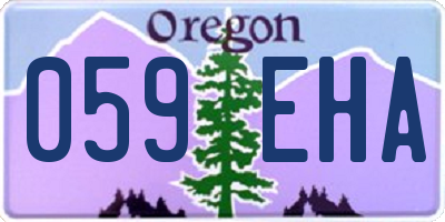OR license plate 059EHA