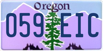 OR license plate 059EIC