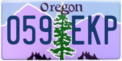 OR license plate 059EKP