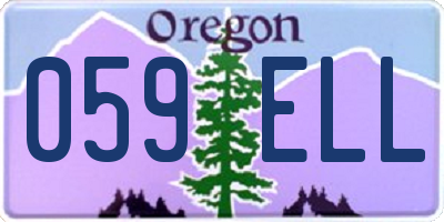 OR license plate 059ELL