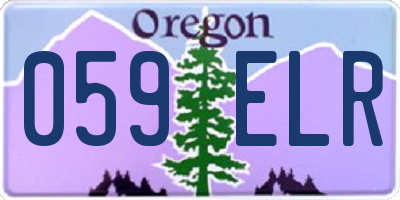 OR license plate 059ELR