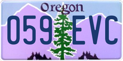 OR license plate 059EVC