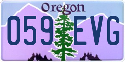OR license plate 059EVG